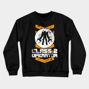 Power Loader Operator Class 2 Rated Aged Print Crewneck Sweatshirt